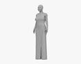 Middle Eastern Woman Evening Dress Modello 3D