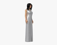Asian Woman Evening Dress Modello 3D