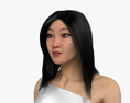 Asian Woman Evening Dress 3D модель