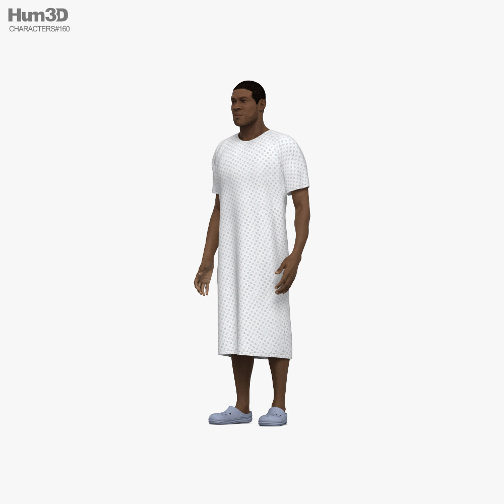 African-American Hospital Patient 3D model