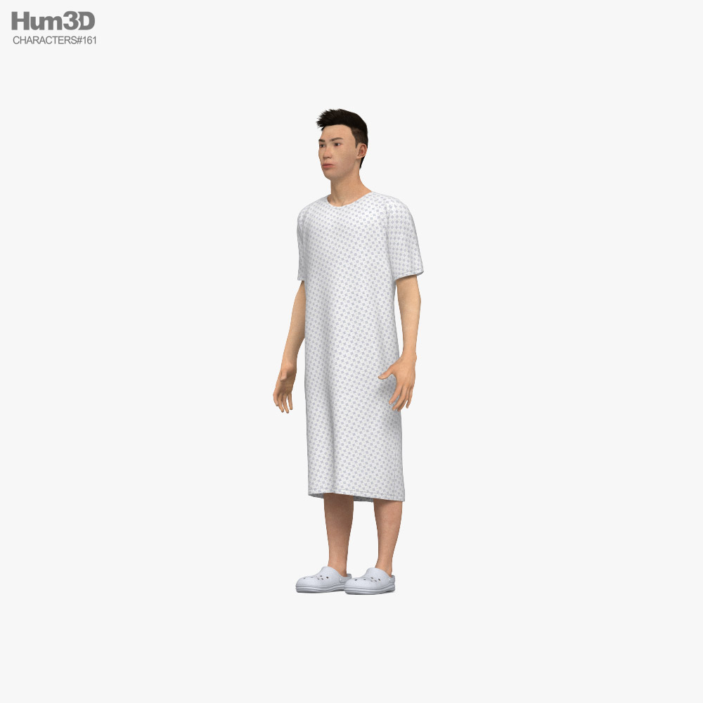 Asian Hospital Patient 3D-Modell