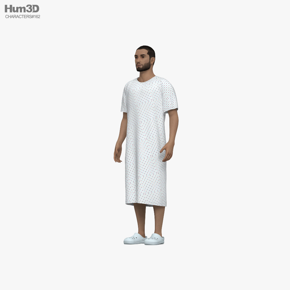 Middle Eastern Hospital Patient Modèle 3D