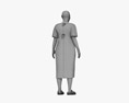 African-American Woman Hospital Patient 3Dモデル