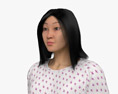 Asian Woman Hospital Patient 3D-Modell