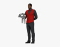 African-American Waiter 3Dモデル