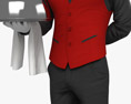 African-American Waiter Modelo 3D