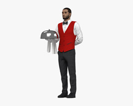 Middle Eastern Waiter 3D-Modell