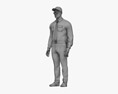 African-American Security Guard Modello 3D