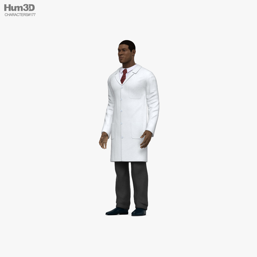 African-American Doctor Modèle 3D