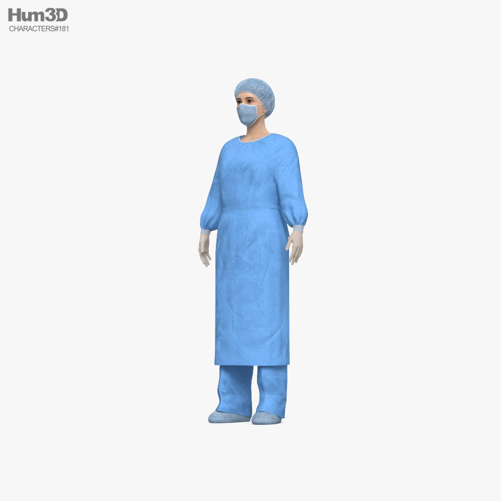 Female Surgeon 3Dモデル