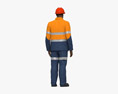 African-American Workman Mining Safety 3D модель