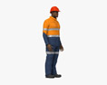 African-American Workman Mining Safety 3D 모델 