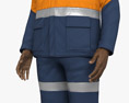 African-American Workman Mining Safety Modelo 3D
