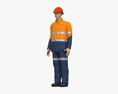 Asian Workman Mining Safety 3D模型