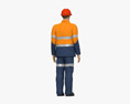 Asian Workman Mining Safety 3D модель