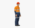 Asian Workman Mining Safety Modello 3D