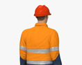 Asian Workman Mining Safety Modèle 3d