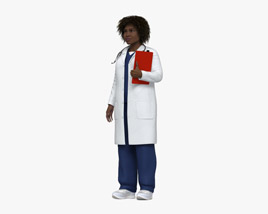 African-American Female Doctor 3D model