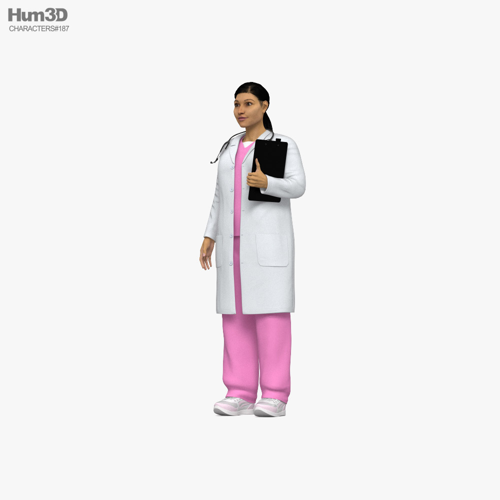 Middle Eastern Female Doctor 3D model