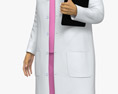 중동 여성 의사 3D 모델 