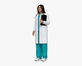 Asian Female Doctor 3D model