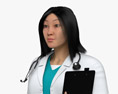 Medico donna asiatica Modello 3D