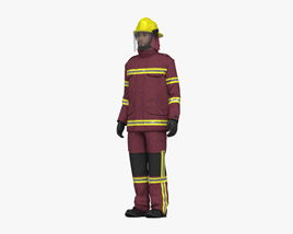 Middle Eastern Firefighter 3Dモデル