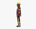 Feuerwehrmann aus dem Mittleren Osten 3D-Modell
