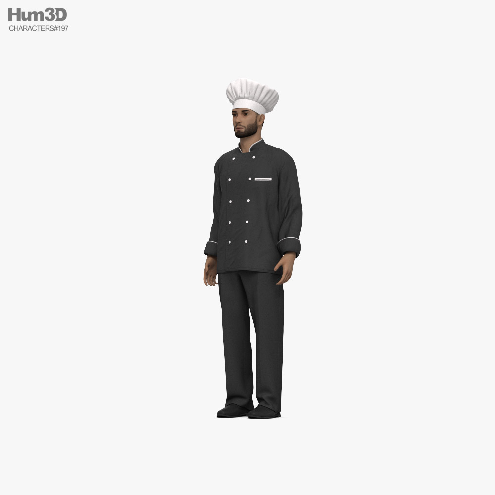 Chef de Oriente Medio Modelo 3D