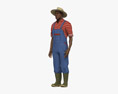 Agriculteur afro-américain Modèle 3d