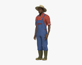 African-American Farmer 3D model