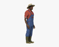 아프리카계 미국인 농부 3D 모델 