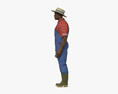 Agriculteur afro-américain Modèle 3d