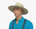 Asian Farmer 3d model