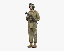 Американский солдат 3D модель