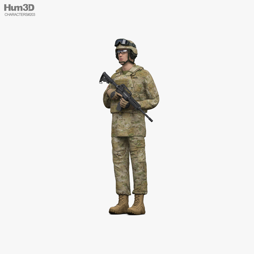 American Soldier 3D model