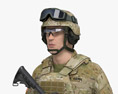 Amerikanischer Soldat 3D-Modell
