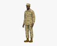 African-American Soldier 3d model
