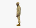아프리카계 미국인 군인 3D 모델 