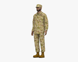 Middle Eastern Soldier 3D 모델 