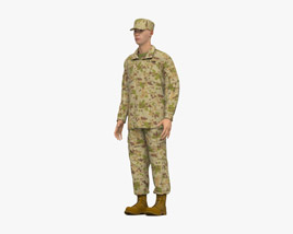 Asian Soldier 3D model