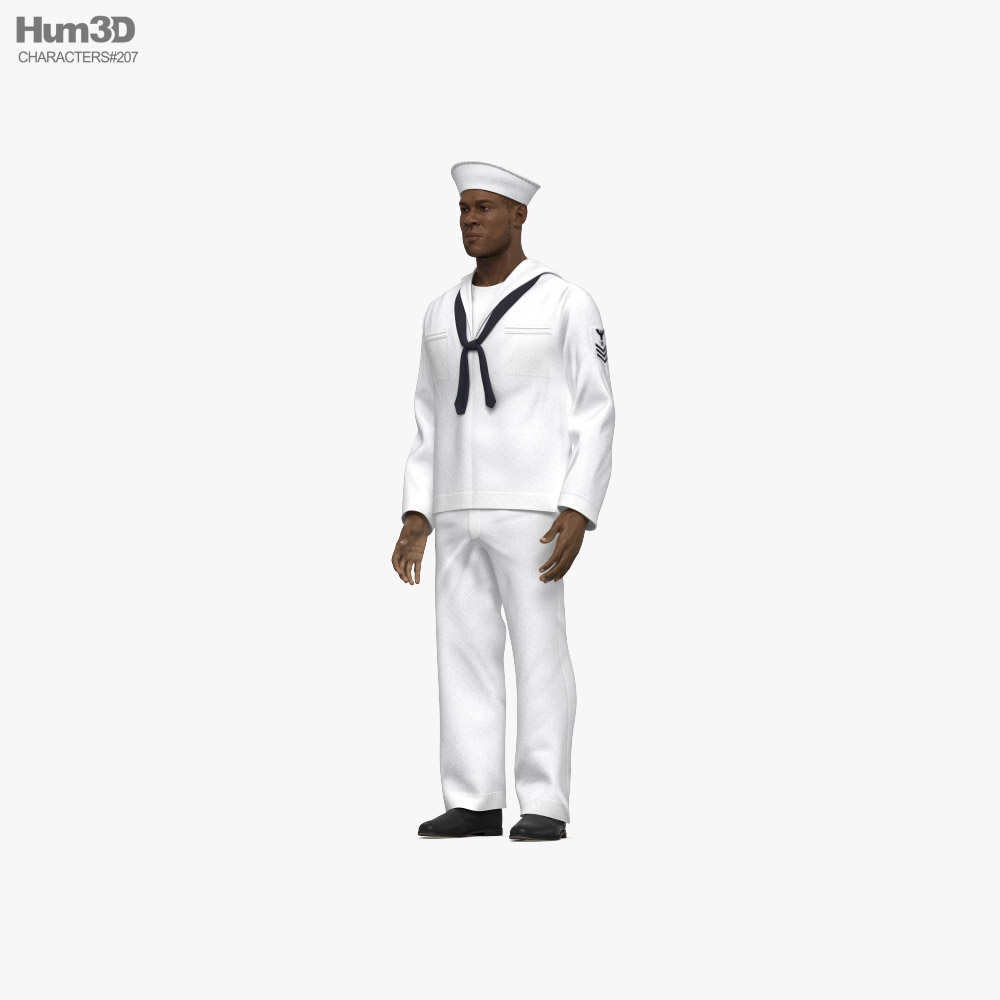 African-American Sailor 3D model