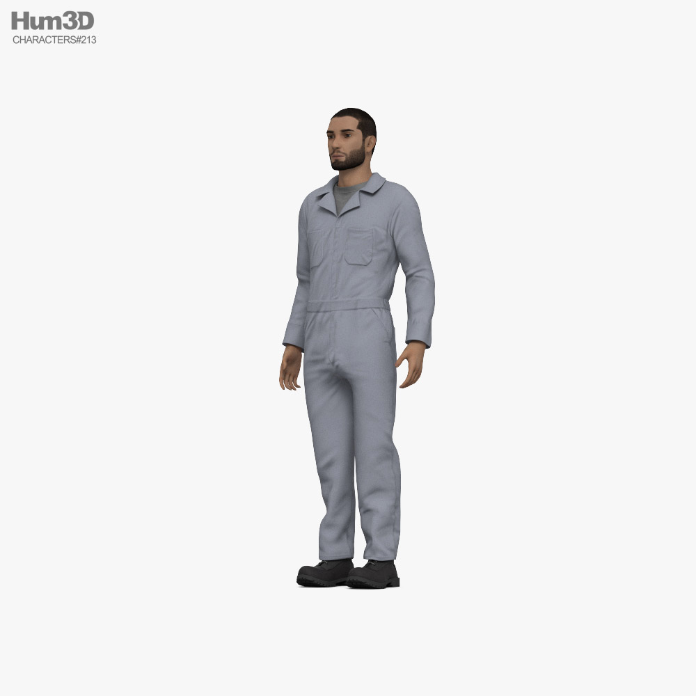 Middle Eastern Factory Worker 3Dモデル