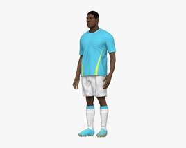 African-American Soccer Player 3D model