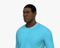 Futbolista afroamericano Modelo 3D
