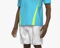 Giocatore di calcio afroamericano Modello 3D