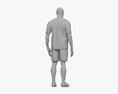 Futbolista afroamericano Modelo 3D