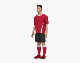 Asian Soccer Player 3D model