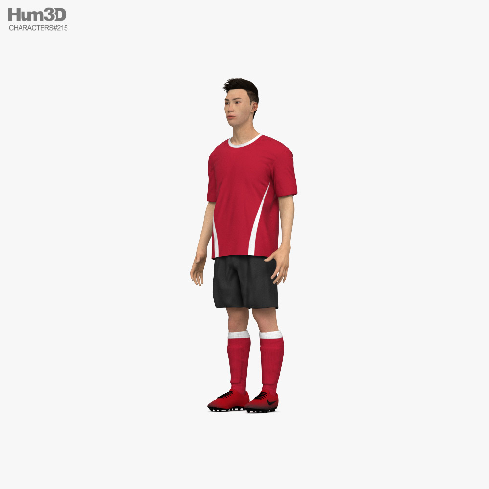 Asian Soccer Player 3D model