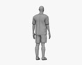 Jogador de futebol asiático Modelo 3d